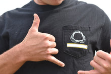 Load image into Gallery viewer, Fathoms Below Black Pocket Tee
